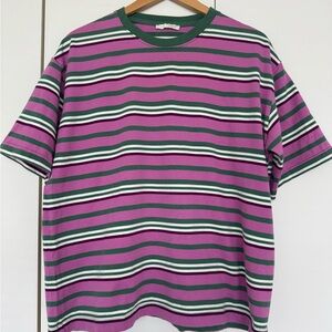 Zara Multicolor Striped Short Sleeve Tee